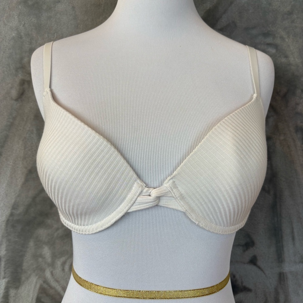 Lucky Brand Ribbed Twist 34C Bra